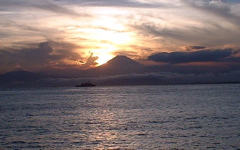 Sunset over Mt.Fugi in Fujisawa, Japan