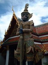 Guard at the Grand Palace in Bangkok, Thailand